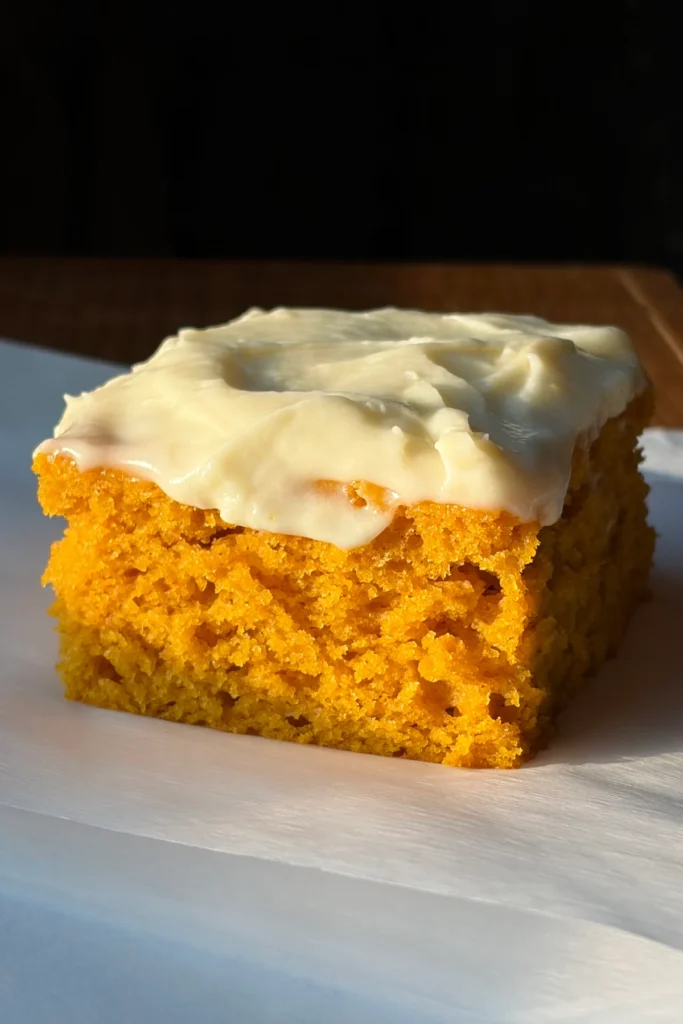 High Altitude Pumpkin Cake with Cream Cheese Frosting